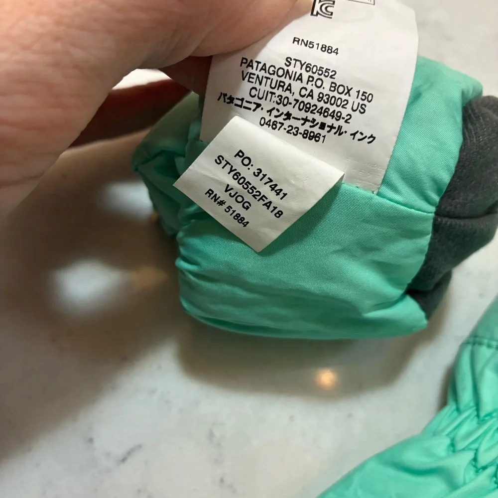 Patagonia Baby Puff Mittens Vjosa Green